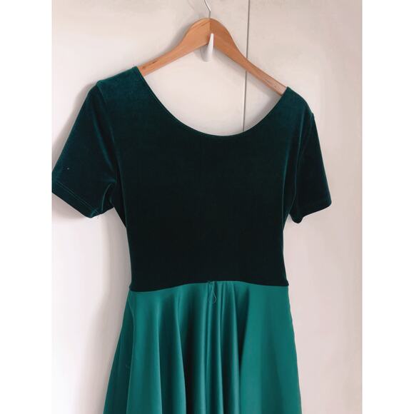 Vintage 90s Emerald Green Formal Gown Size 10 Princess Ball gown Holidays - Picture 5 of 9